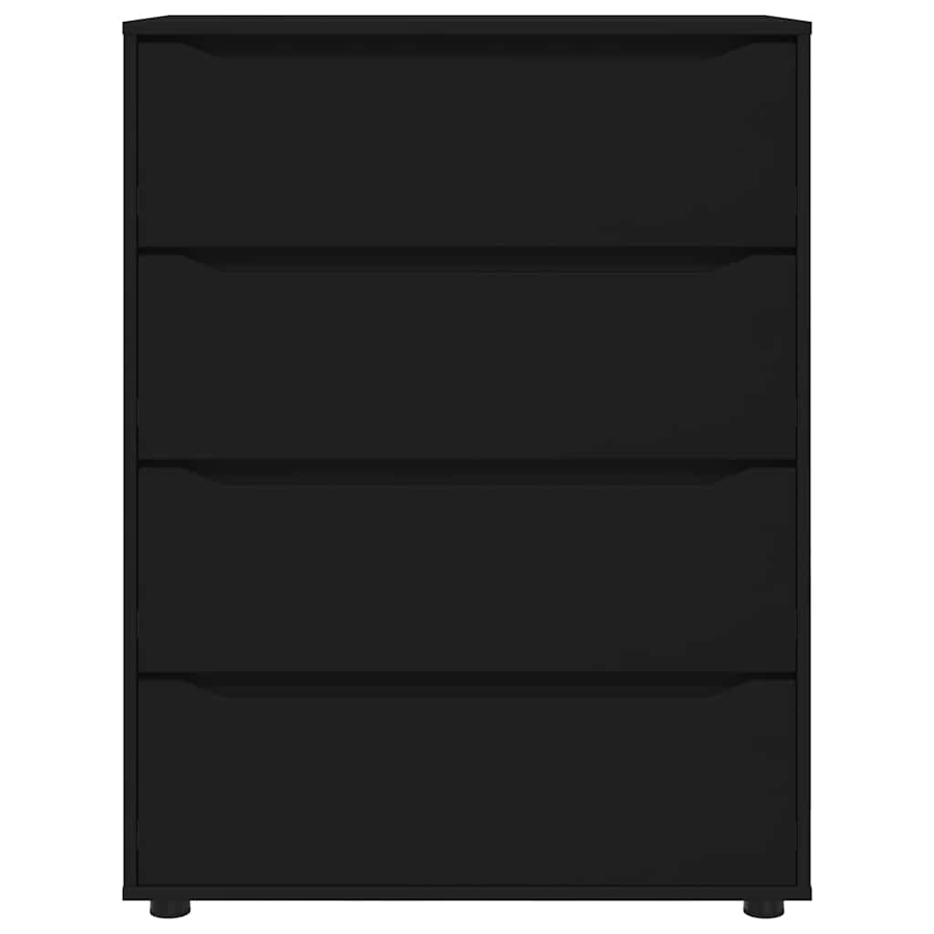 Stauraumschränke 2 pcs Schwarz 80 x 48 x 105 cm Holzwerkstoff