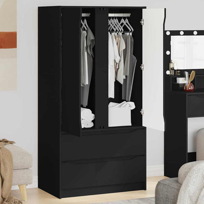Badezimmerschrank Schwarz 79,5 x 49 x 156 cm Holzwerkstoff