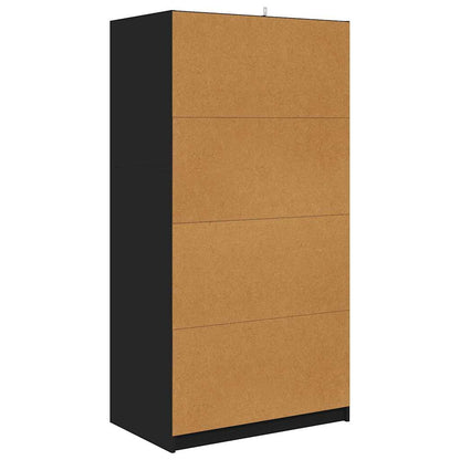 Badezimmerschrank Schwarz 79,5 x 49 x 156 cm Holzwerkstoff