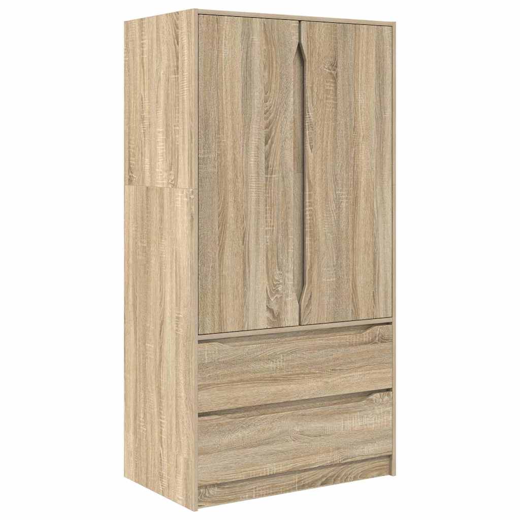 Badezimmerschrank Sonoma-Eiche 79,5 x 49 x 156 cm Holzwerkstoff