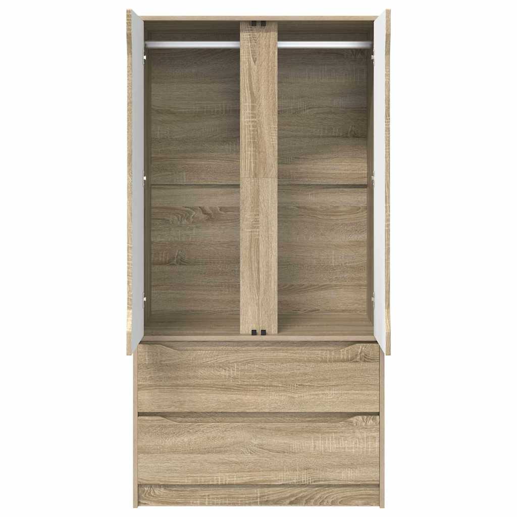 Badezimmerschrank Sonoma-Eiche 79,5 x 49 x 156 cm Holzwerkstoff