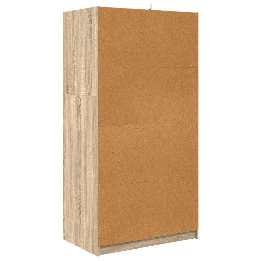 Badezimmerschrank Sonoma-Eiche 79,5 x 49 x 156 cm Holzwerkstoff