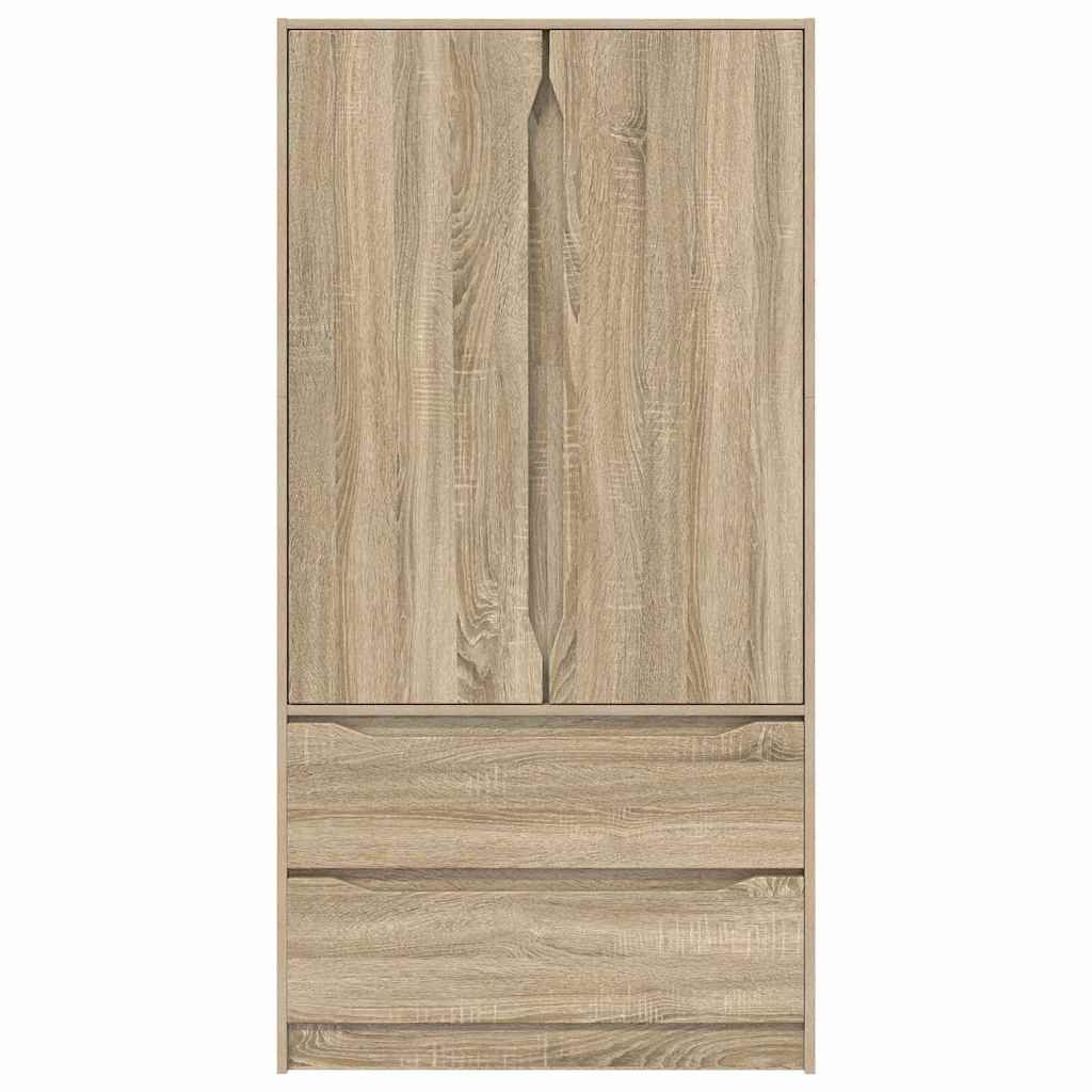 Badezimmerschrank Sonoma-Eiche 79,5 x 49 x 156 cm Holzwerkstoff
