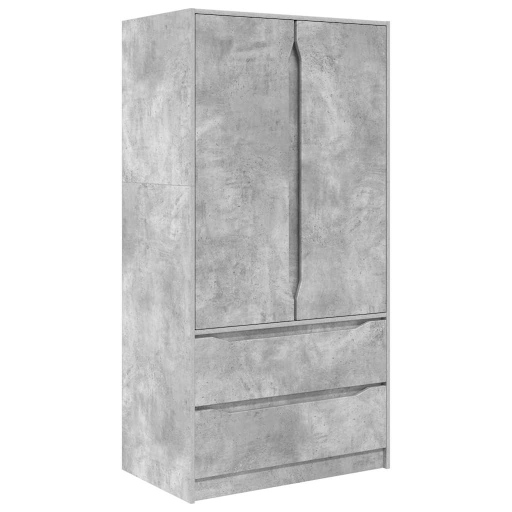Badezimmerschrank Beton Grau 79,5 x 49 x 156 cm Holzwerkstoff