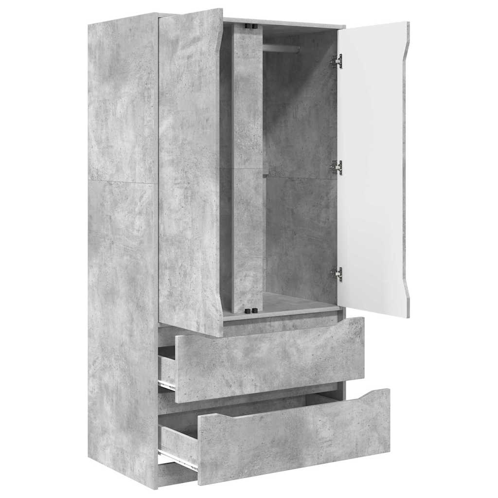 Badezimmerschrank Beton Grau 79,5 x 49 x 156 cm Holzwerkstoff