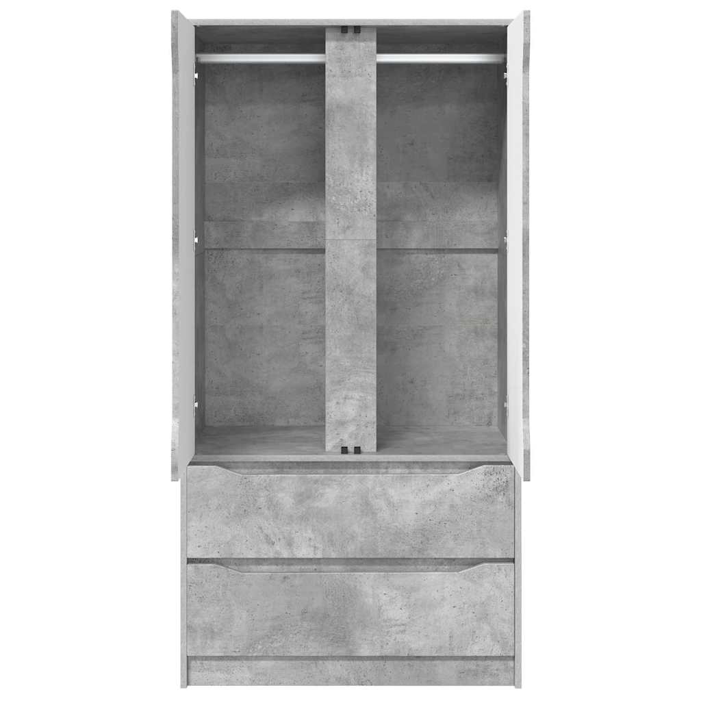 Badezimmerschrank Beton Grau 79,5 x 49 x 156 cm Holzwerkstoff