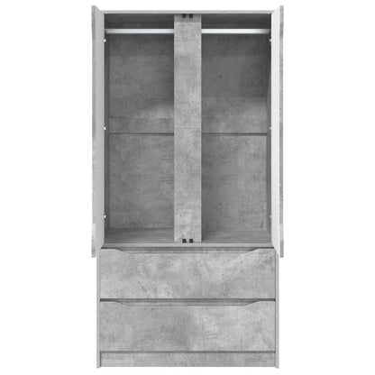 Badezimmerschrank Beton Grau 79,5 x 49 x 156 cm Holzwerkstoff