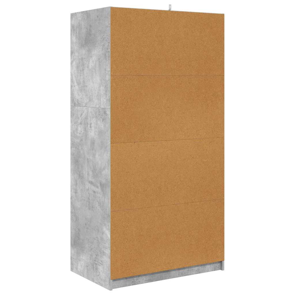 Badezimmerschrank Beton Grau 79,5 x 49 x 156 cm Holzwerkstoff