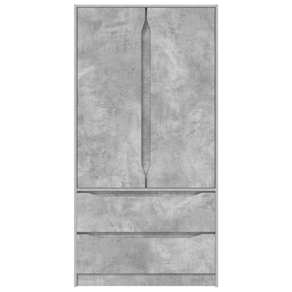 Badezimmerschrank Beton Grau 79,5 x 49 x 156 cm Holzwerkstoff