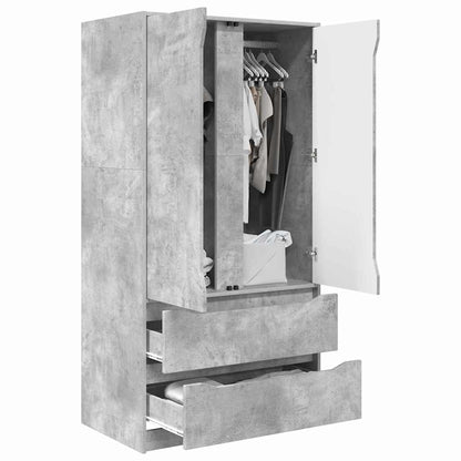 Badezimmerschrank Beton Grau 79,5 x 49 x 156 cm Holzwerkstoff