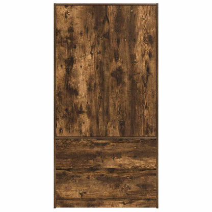 Badezimmerschrank mit Tür Geräucherte Eiche 79,5 x 49 x 156 cm