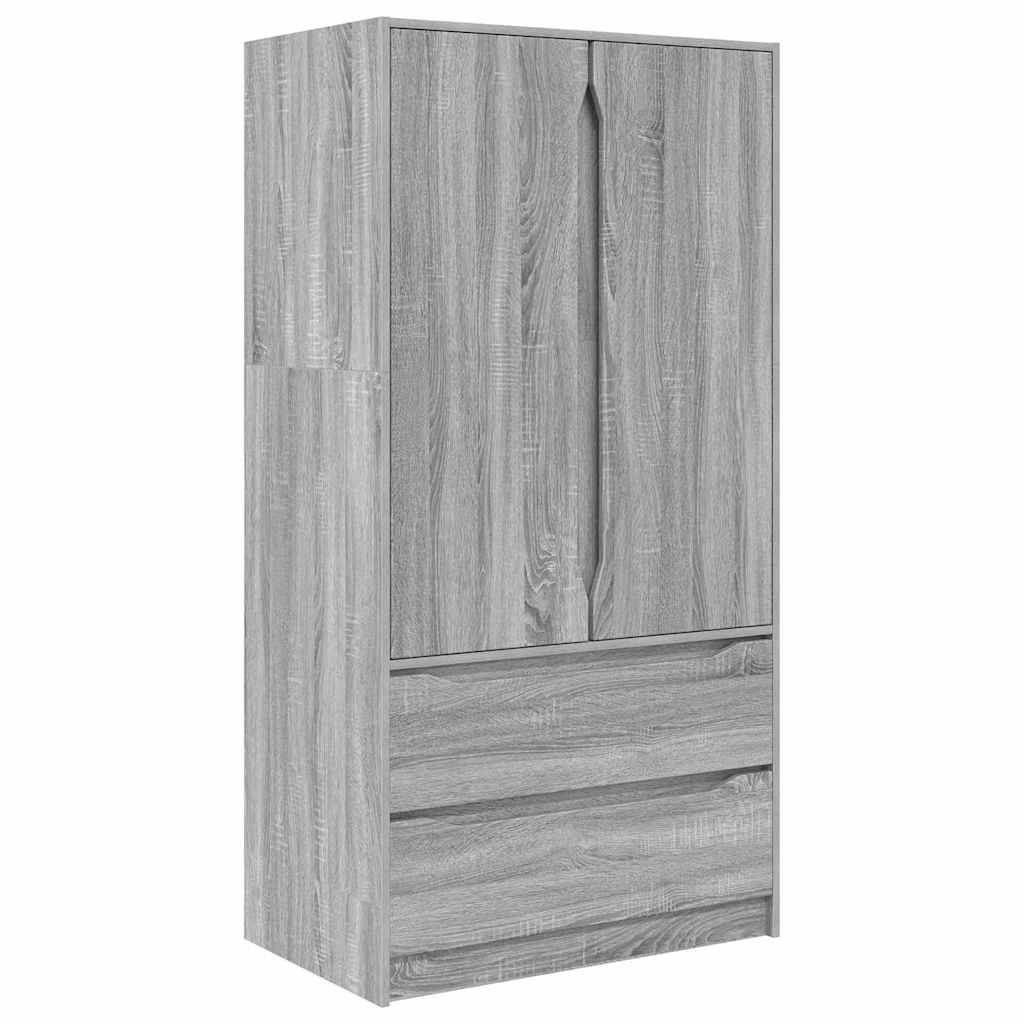 Badezimmerschrank mit Speicher Graues Sonoma 79,5 x 49 x 156 cm