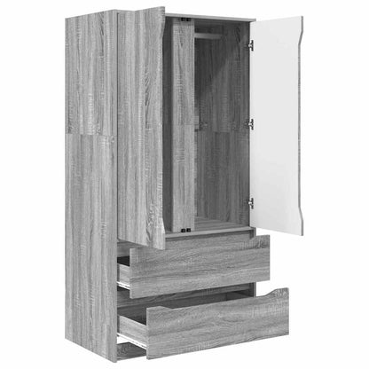 Badezimmerschrank mit Speicher Graues Sonoma 79,5 x 49 x 156 cm