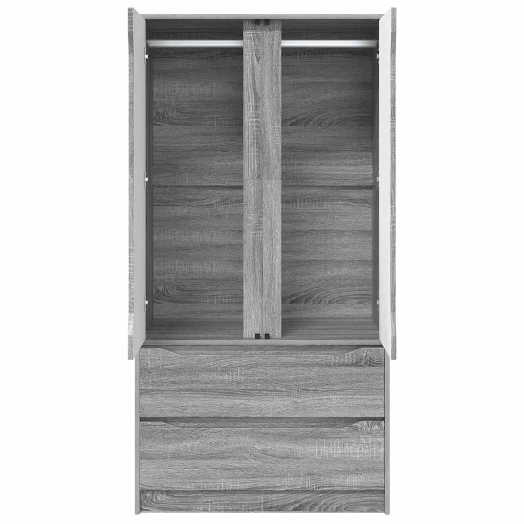 Badezimmerschrank mit Speicher Graues Sonoma 79,5 x 49 x 156 cm