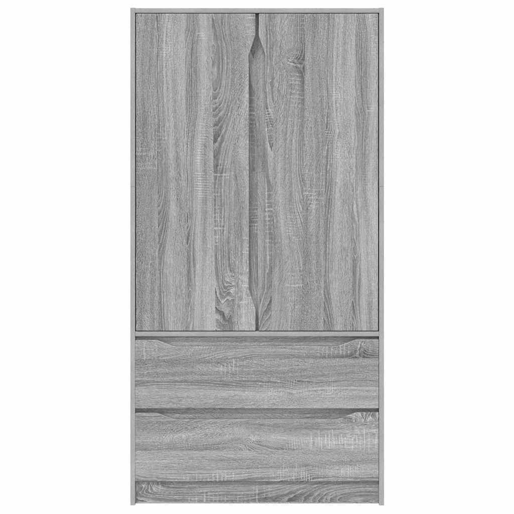 Badezimmerschrank mit Speicher Graues Sonoma 79,5 x 49 x 156 cm