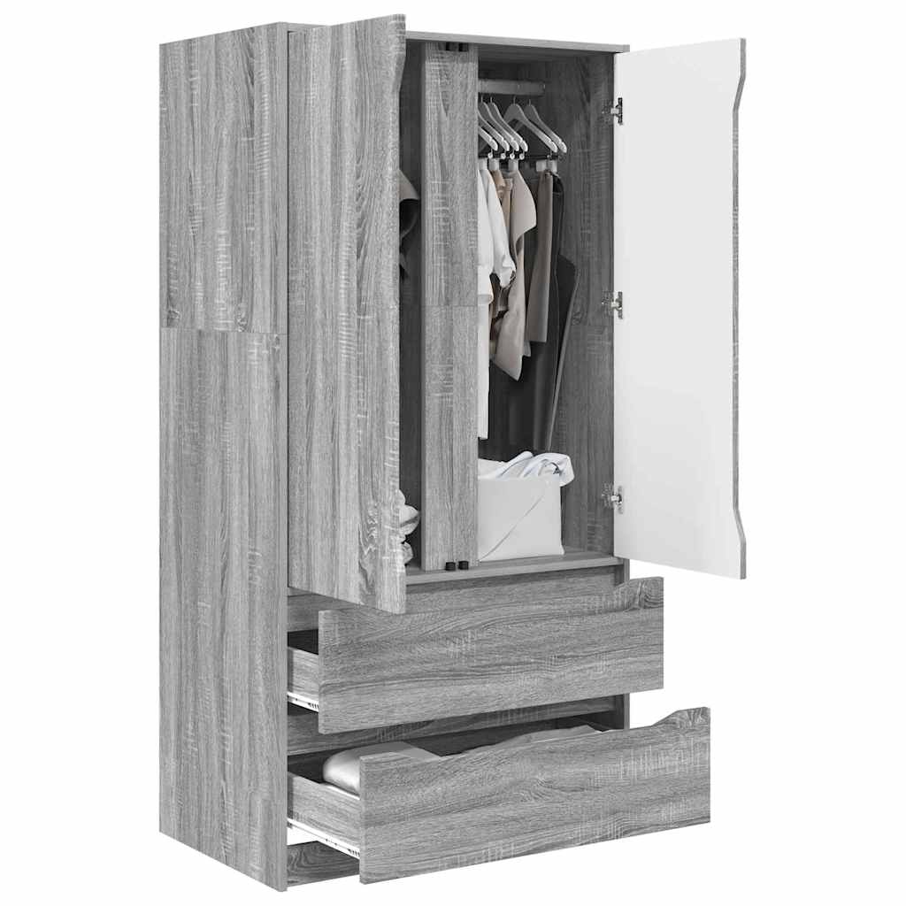 Badezimmerschrank mit Speicher Graues Sonoma 79,5 x 49 x 156 cm