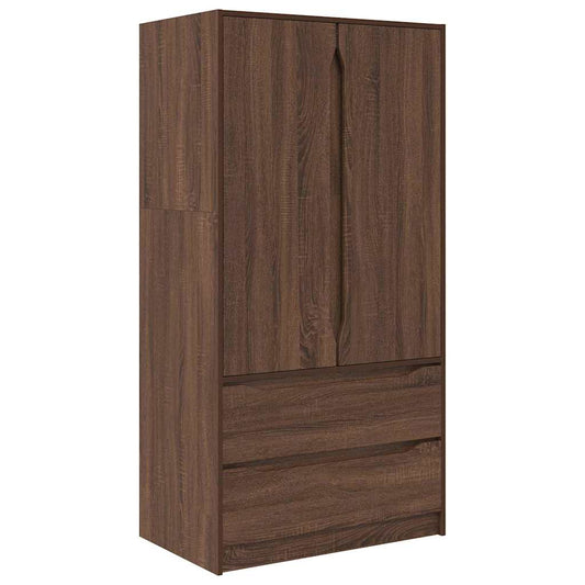 Badezimmerschrank mit Tür Braun Eichen-Optik 79,5 x 49 x 156 cm