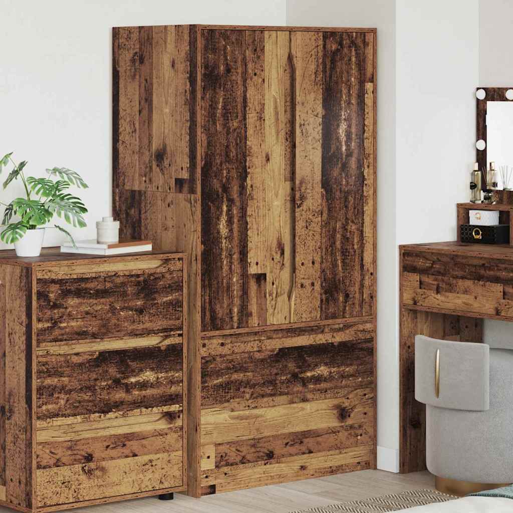 Badezimmerschrank Altholz 79,5 x 49 x 156 cm Holzwerkstoff