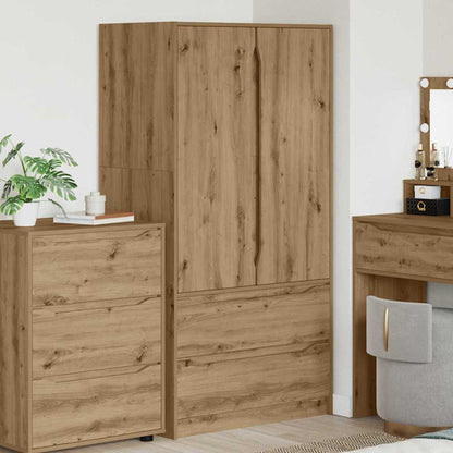 Badezimmerschrank mit Speicher Artisan-Eiche 79,5 x 49 x 156 cm
