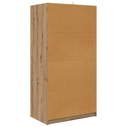 Badezimmerschrank mit Speicher Artisan-Eiche 79,5 x 49 x 156 cm