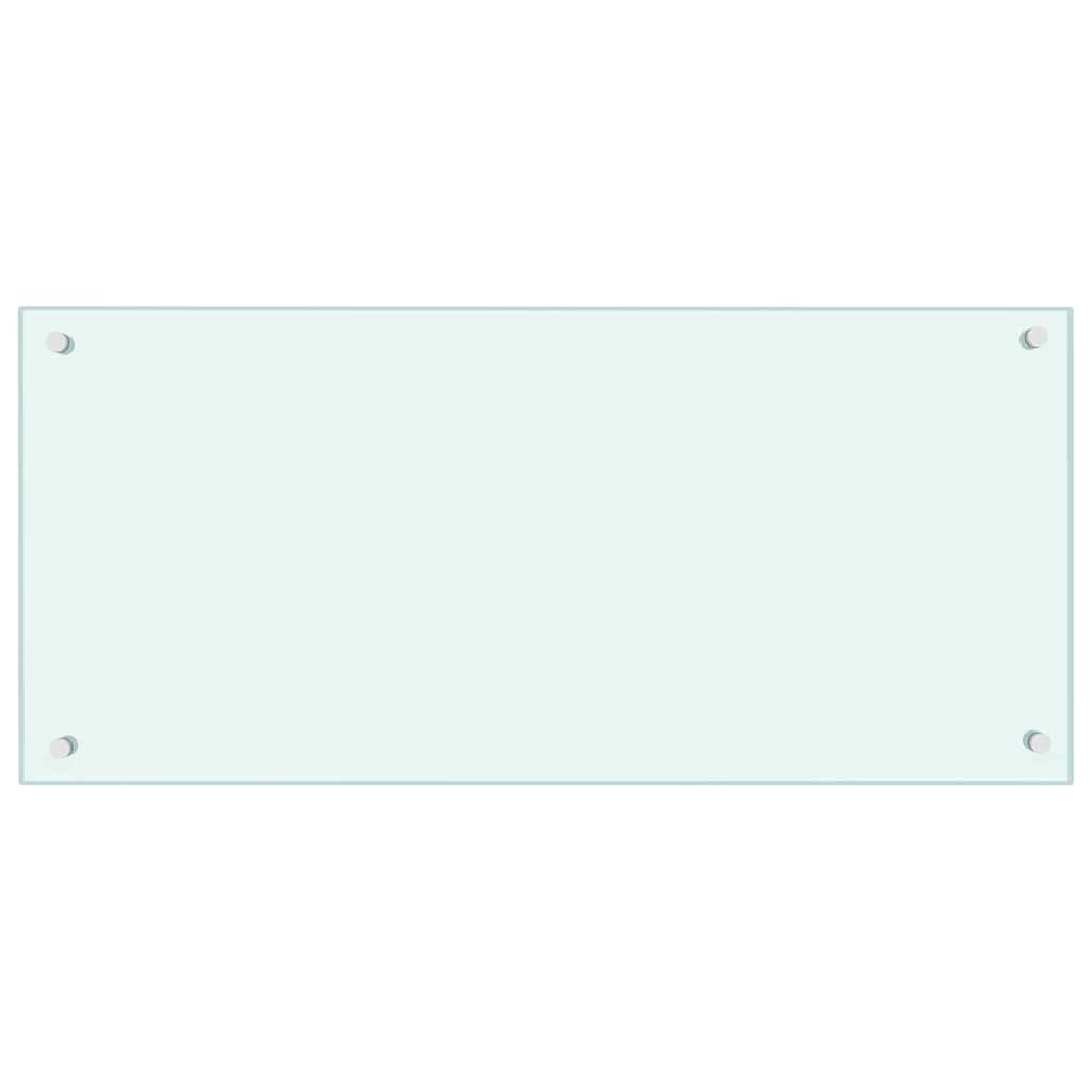 Küchenrückwand 2 pcs Weiß 90 x 40 cm Gehärtetes Glas