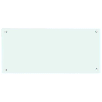Küchenrückwand 2 pcs Weiß 90 x 40 cm Gehärtetes Glas