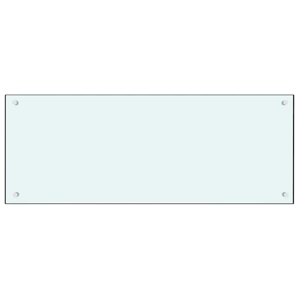 Küchenrückwand 2 pcs Weiß 100 x 40 cm Gehärtetes Glas