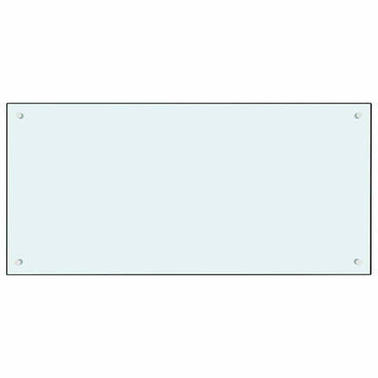 Küchenrückwand 2 pcs Weiß 100 x 50 cm Gehärtetes Glas