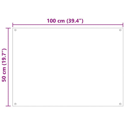 Küchenrückwand 2 pcs Weiß 100 x 50 cm Gehärtetes Glas