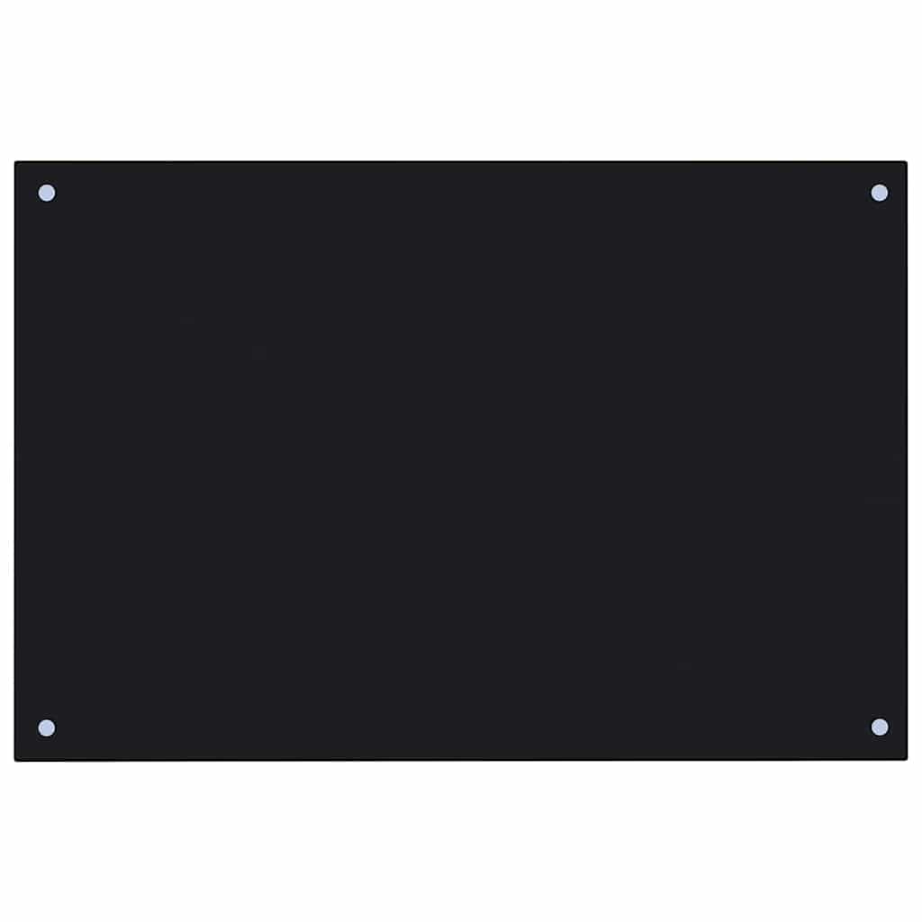 Küchenrückwand 2 pcs Schwarz 90 x 50 cm Gehärtetes Glas
