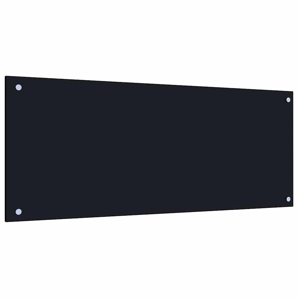 Küchenrückwand 2 pcs Schwarz 100 x 40 cm Gehärtetes Glas