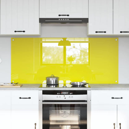 Küchenrückwand 2 pcs Gelb 70 x 60 cm Gehärtetes Glas