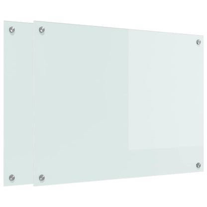 Küchenrückwand Weiß 80 x 60 x 0.8 cm Gehärtetes Glas