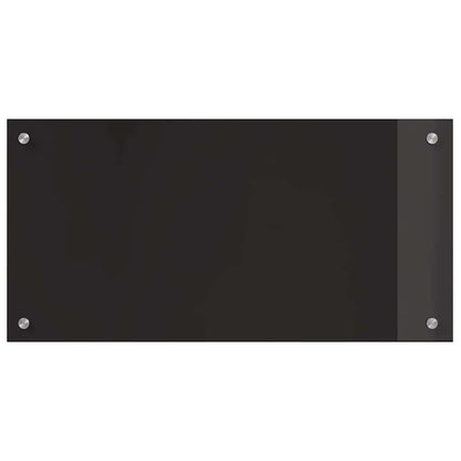 Küchenrückwand Schwarz 80 x 40 x 0.8 cm Gehärtetes Glas