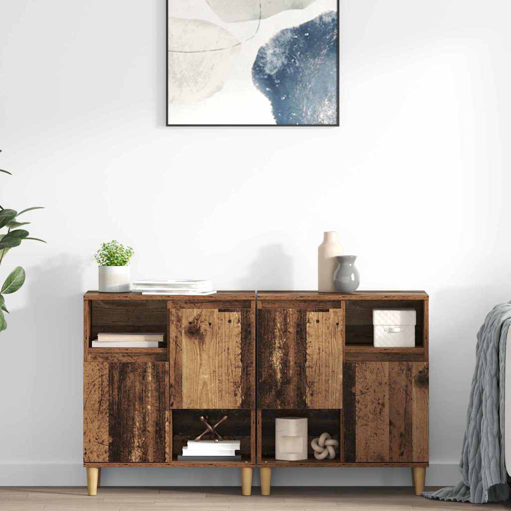 Sideboards 2 pcs Altholz 60 x 35 x 70 cm Holzwerkstoff
