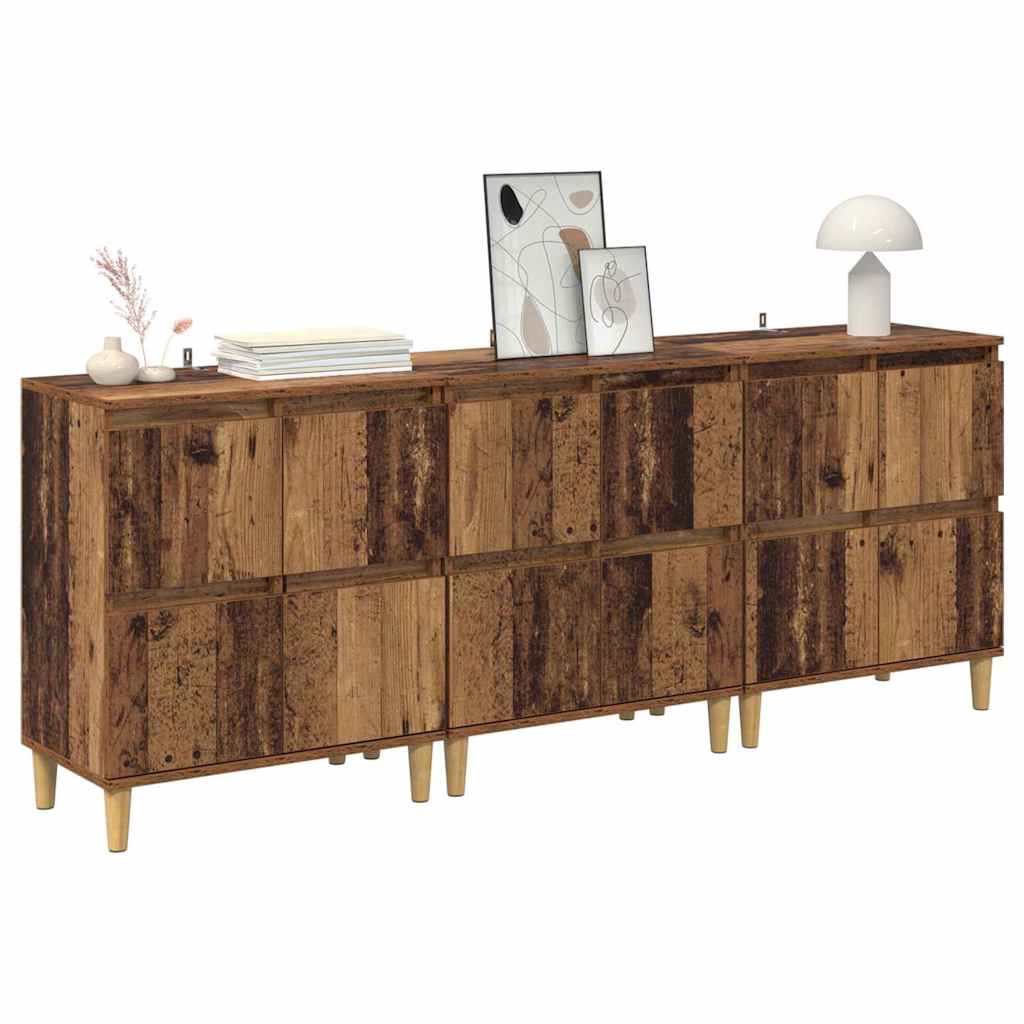 Sideboards 3 pcs Altholz 60 x 35 x 70 cm Holzwerkstoff