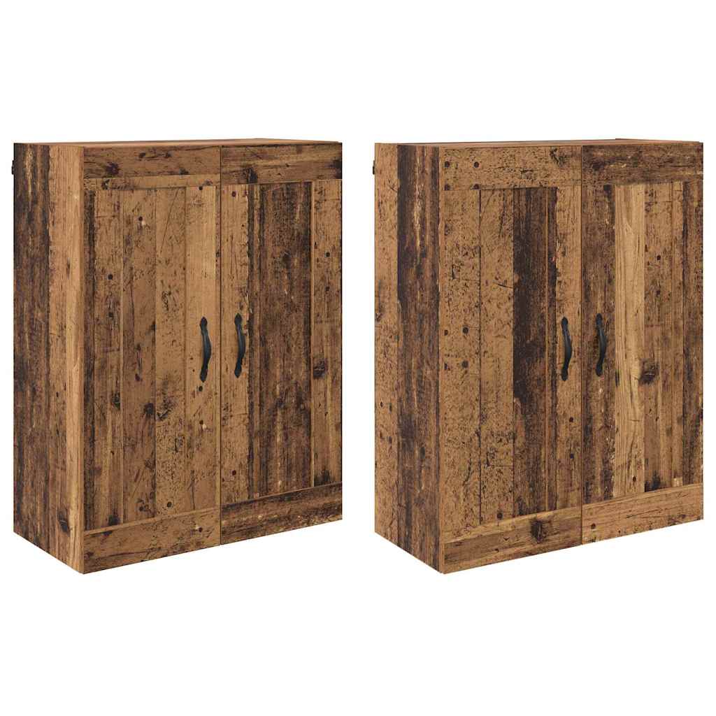 Wandmontierter Schrank 2 pcs Altholz 69,5 x 34 x 90 cm