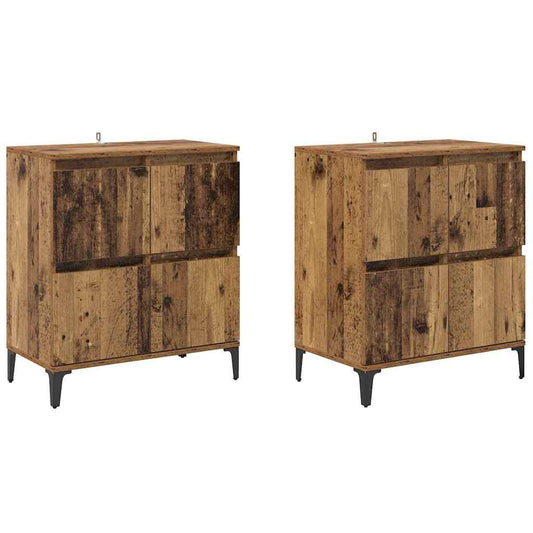 Sideboards 2 pcs Altholz 60 x 35 x 70 cm Holzwerkstoff