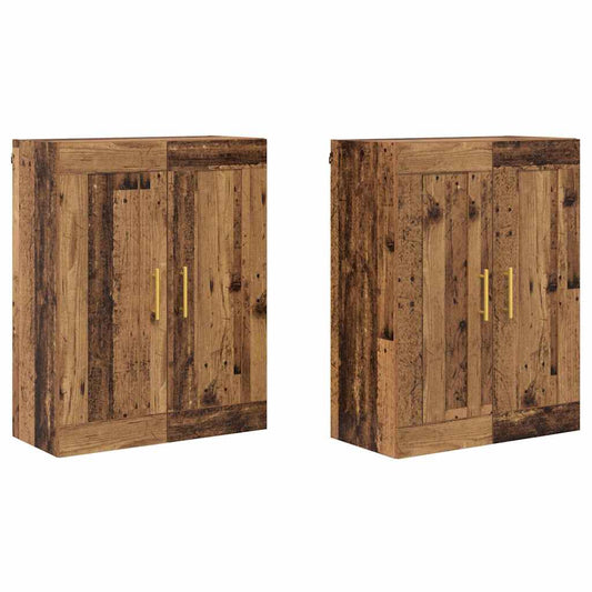 Wandmontierter Schrank 2 pcs Altholz 69,5 x 34 x 90 cm