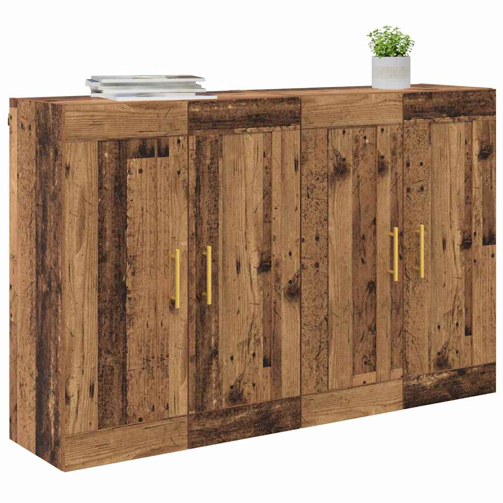 Wandmontierter Schrank 2 pcs Altholz 69,5 x 34 x 90 cm