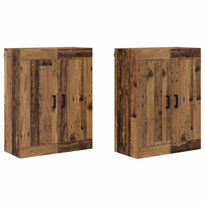 Wandmontierter Schrank 2 pcs Altholz 69,5 x 34 x 90 cm