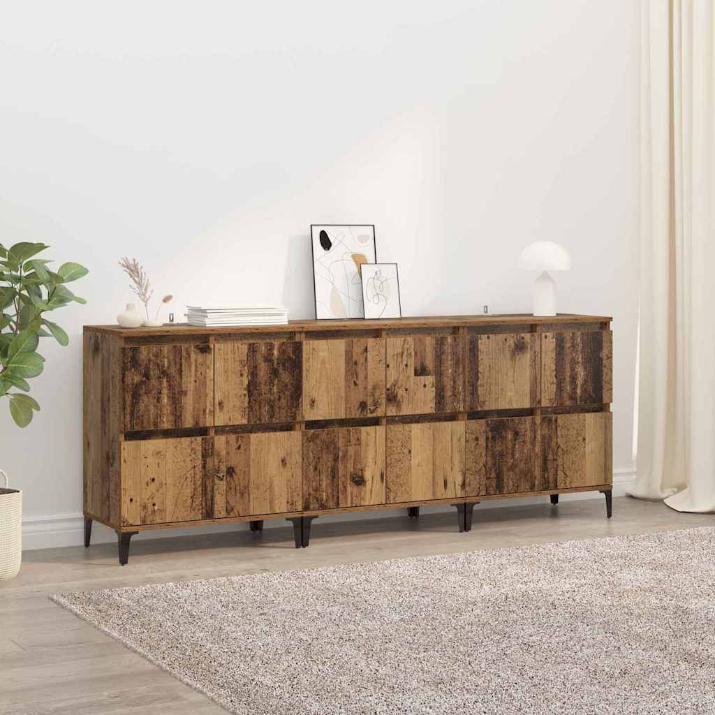 Sideboards 3 pcs Altholz 60 x 35 x 70 cm Holzwerkstoff