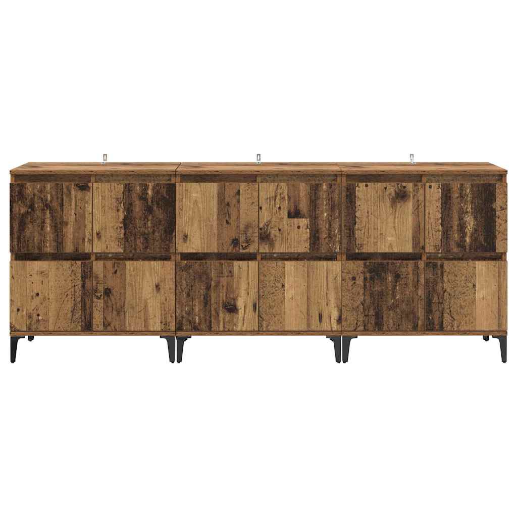 Sideboards 3 pcs Altholz 60 x 35 x 70 cm Holzwerkstoff