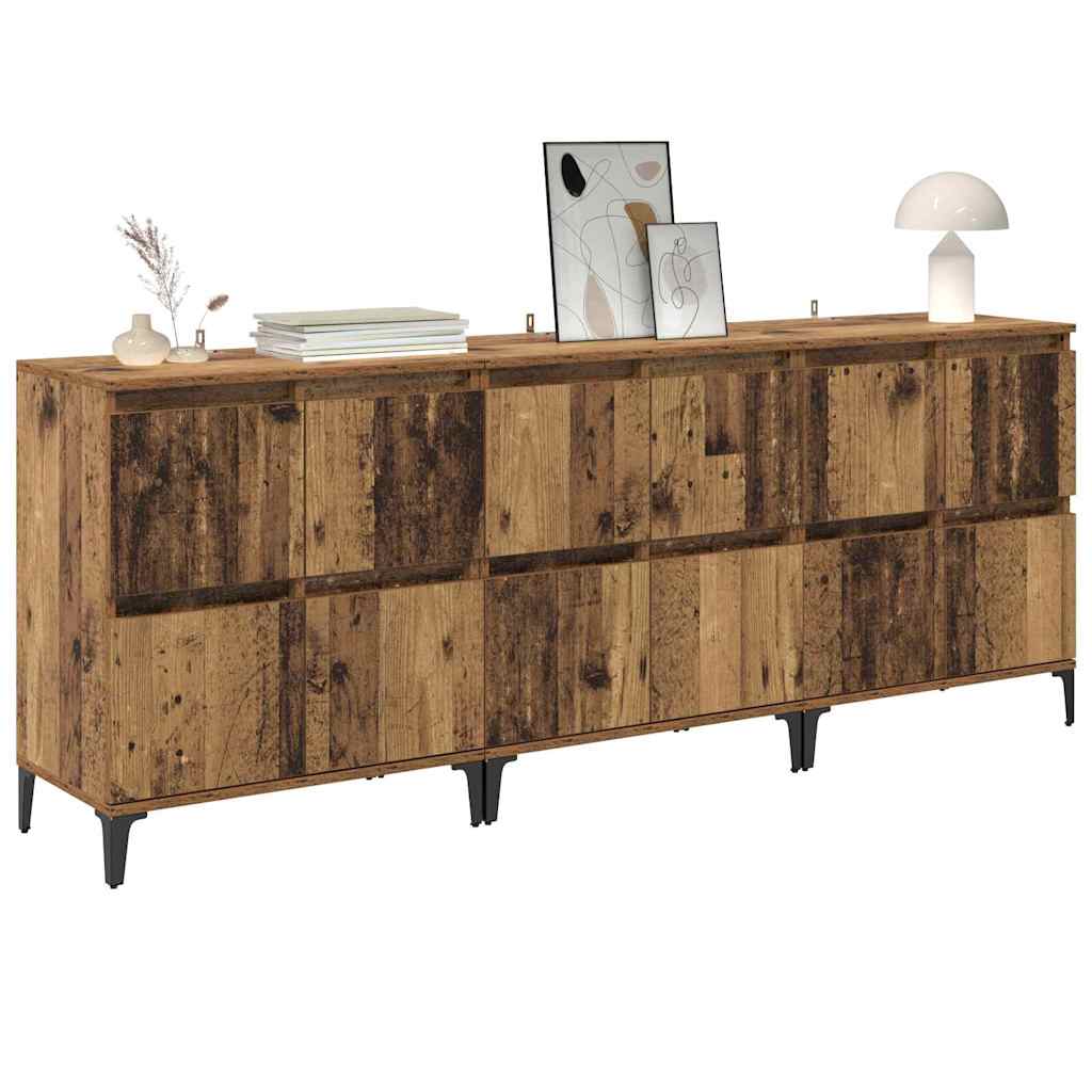 Sideboards 3 pcs Altholz 60 x 35 x 70 cm Holzwerkstoff