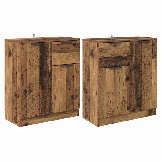 Sideboards 2 pcs Altholz 60 x 30 x 70 cm Holzwerkstoff