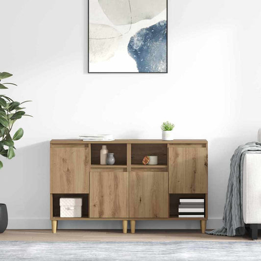 Sideboards 2 pcs Artisan-Eiche 60 x 35 x 70 cm Holzwerkstoff
