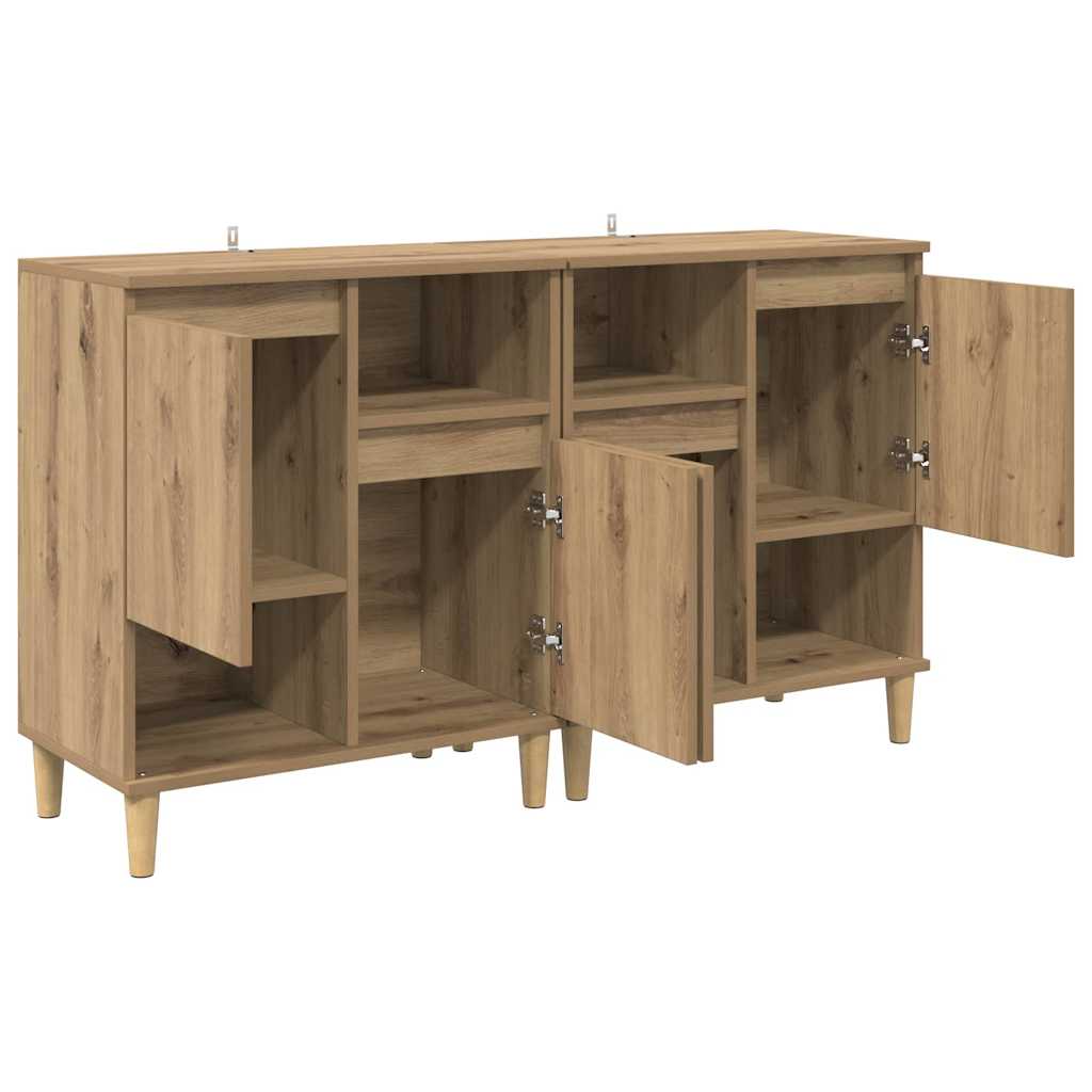 Sideboards 2 pcs Artisan-Eiche 60 x 35 x 70 cm Holzwerkstoff