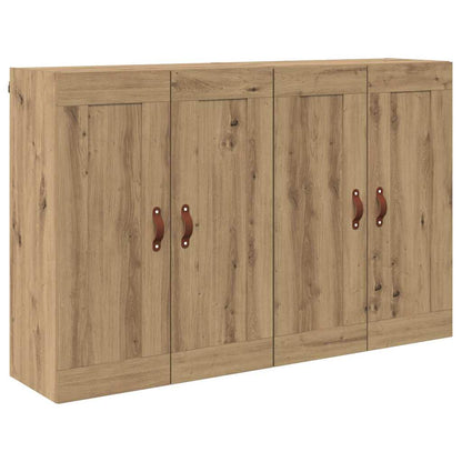 Wandmontierter Schrank 2 pcs Artisan-Eiche 69,5 x 34 x 90 cm