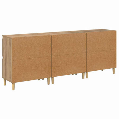 Sideboards 3 pcs Artisan-Eiche 60 x 35 x 70 cm Holzwerkstoff