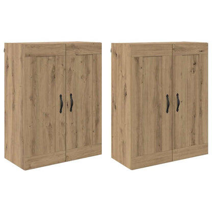 Wandmontierter Schrank 2 pcs Artisan-Eiche 69,5 x 34 x 90 cm